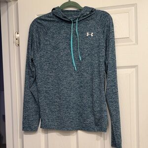 Under Armour Blue Hoodie with White Logo
